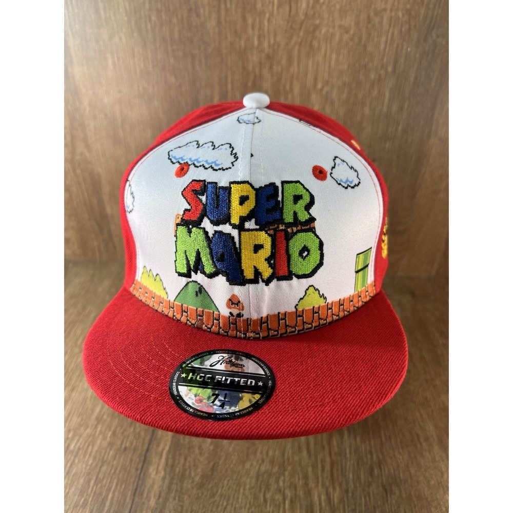 Headgear Classics Hat Fitted Nintendo Super Mario Bros 1985 Bowser Cap 7-1/4